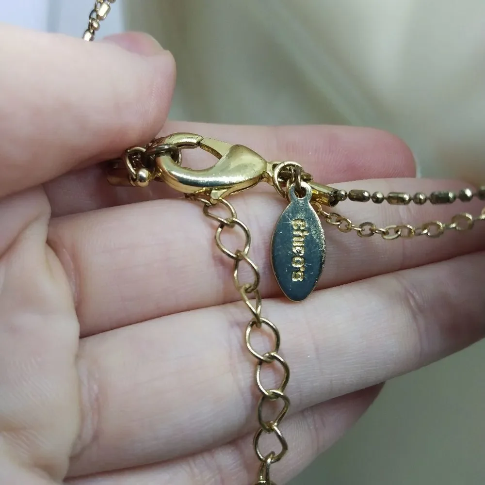 Chicos gold ball‎ crystal necklace